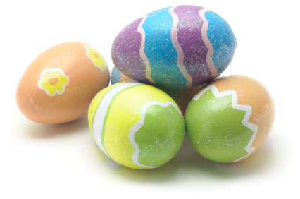 easter eggs. colourful easter eggs