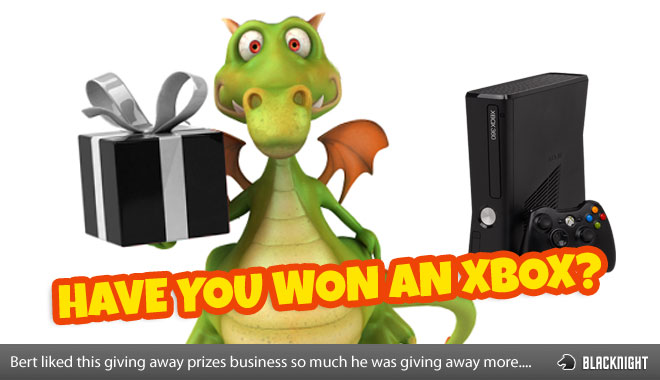 Bert announces the winner of the Xbox Bert announces the winner of the Xbox