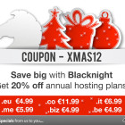 Christmas discount offers on hosting & domains